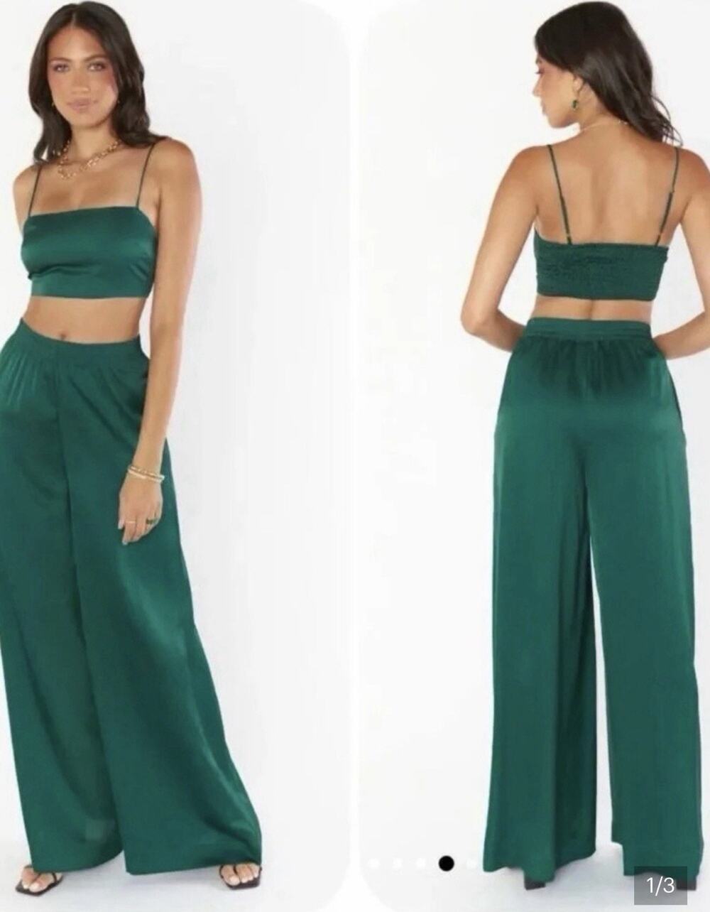 Show Me Your Mumu Women’s Pants Small Wide Leg Colorful Green